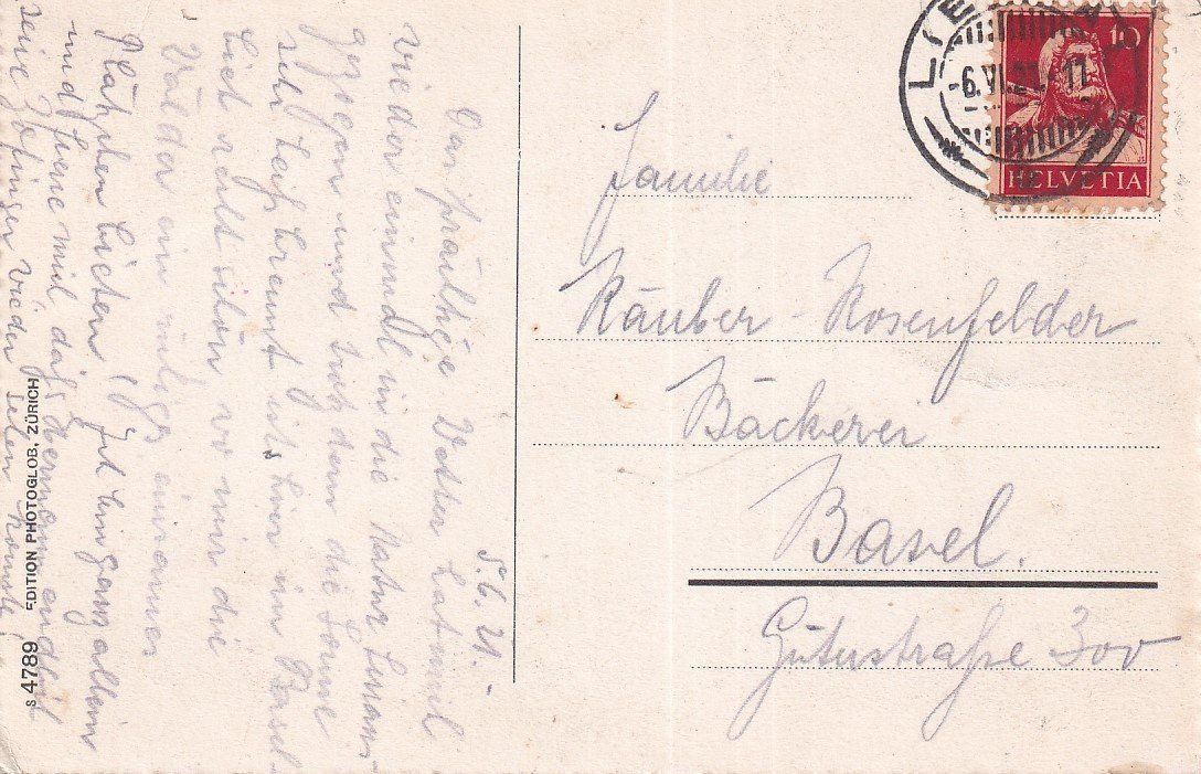 Cartoline postali: Liestal  BL        um  1 9 2 1 – Usato da Brig venduto da Valcards54 1