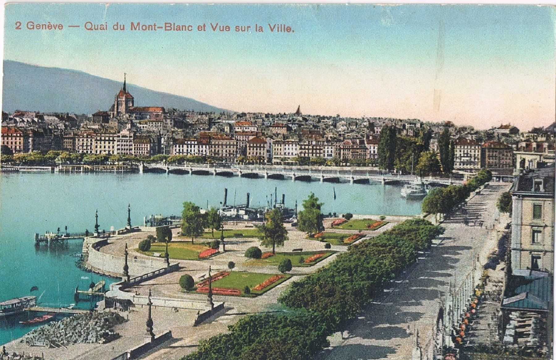 Ansichtskarten: Genève, Quai du Mont-Blanc – Gebraucht aus Buchs AG von Baerfisch