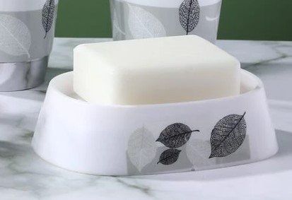 Portasapone: Porte-Savon Blanc & Gris - NEUF – Nuovo e nell'imballaggio originale da Vevey venduto da secondlifevevey