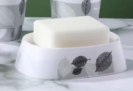 Porte-Savon Blanc & Gris - NEUF