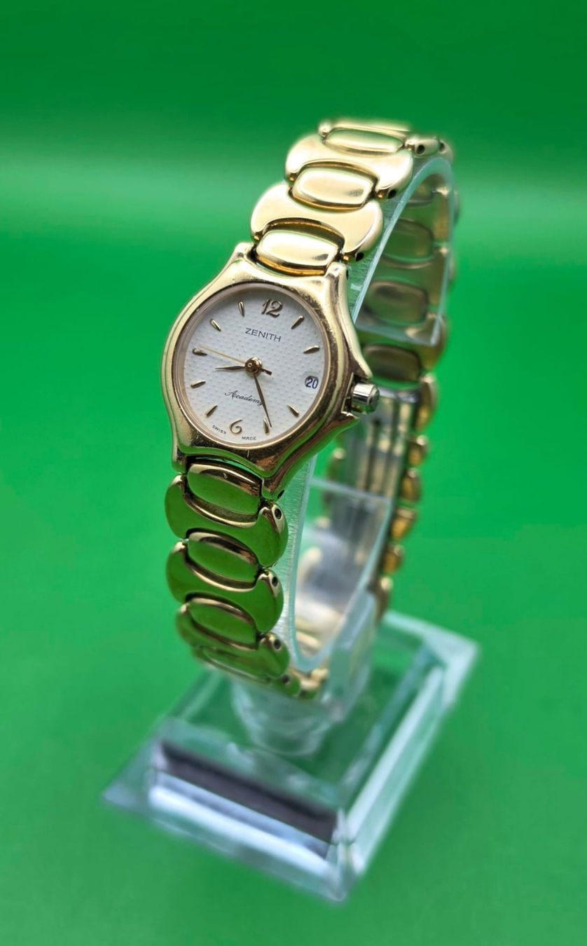 Zenith Orologi: ZENITH DATE ACADEMY HELLES ZIFFERBLATT VERGOLDET GEHÄUSE – Usato da Neftenbach venduto da Taschen-Uhren 5