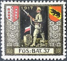 Füsilier Bat 37, weiss, 1.WK, Wi 3.Div 23