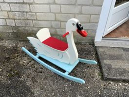 Schaukel-Schwan aus Holz, von Wisa Gloria