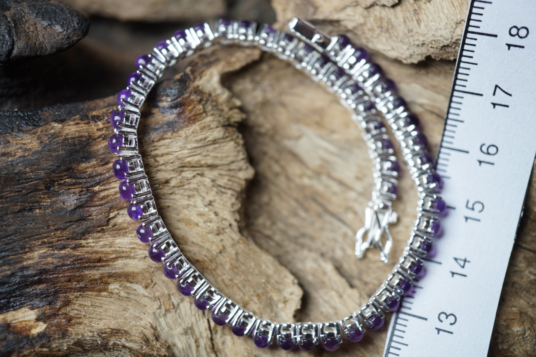 Armbänder & -reifen: Silber Armband mit Amethysten  Edel     925 Silber 19.5cm – Neu und originalverpackt aus Balgach von top_silver 2