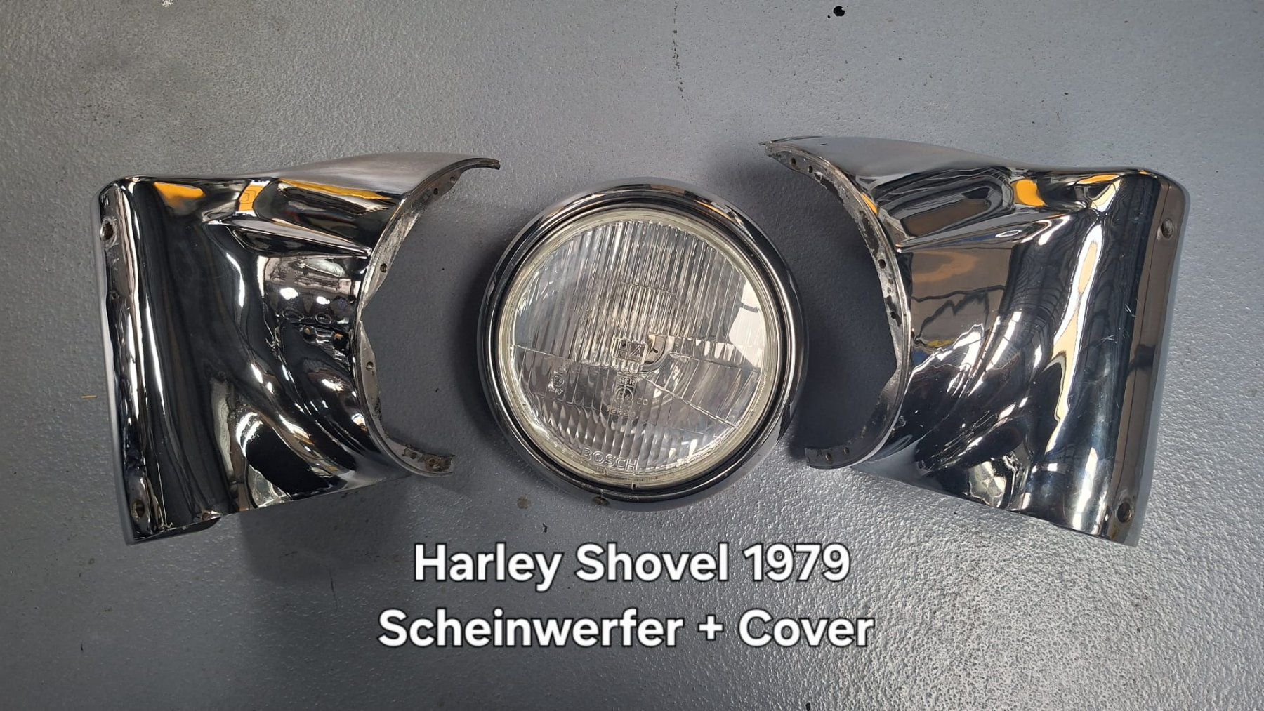 Harley-Davidson Fari: Harley Davidson Shovel Scheinwerfer – Usato da Alpnach Dorf venduto da HD-Girl