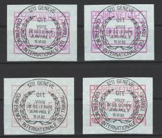 Nr. 3-6 mit gleichem Stempel
