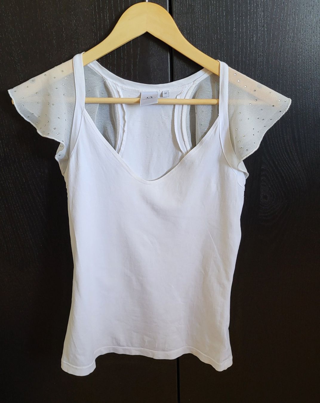 Armani Tops: A/X Armani Exchange Top, weiss, Grösse M – Gebraucht aus Schindellegi von Maidli8834