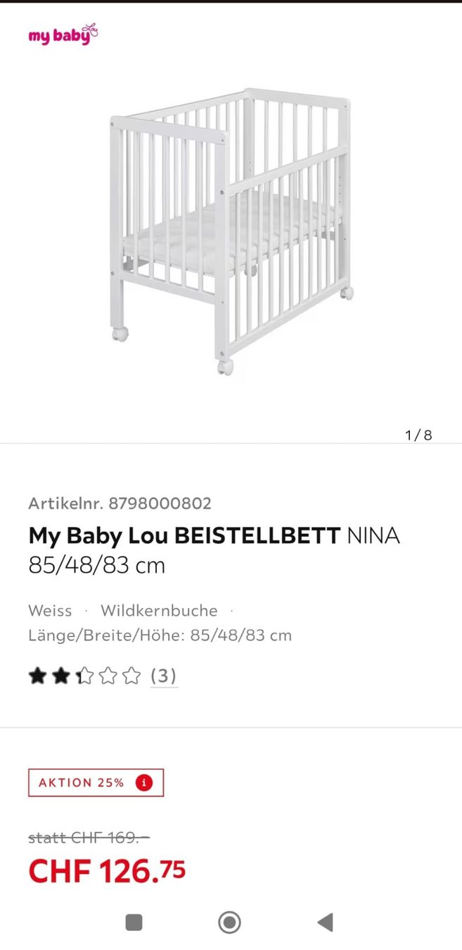 Betten: Beistellbett – Gebraucht aus Zumholz von simu98 1
