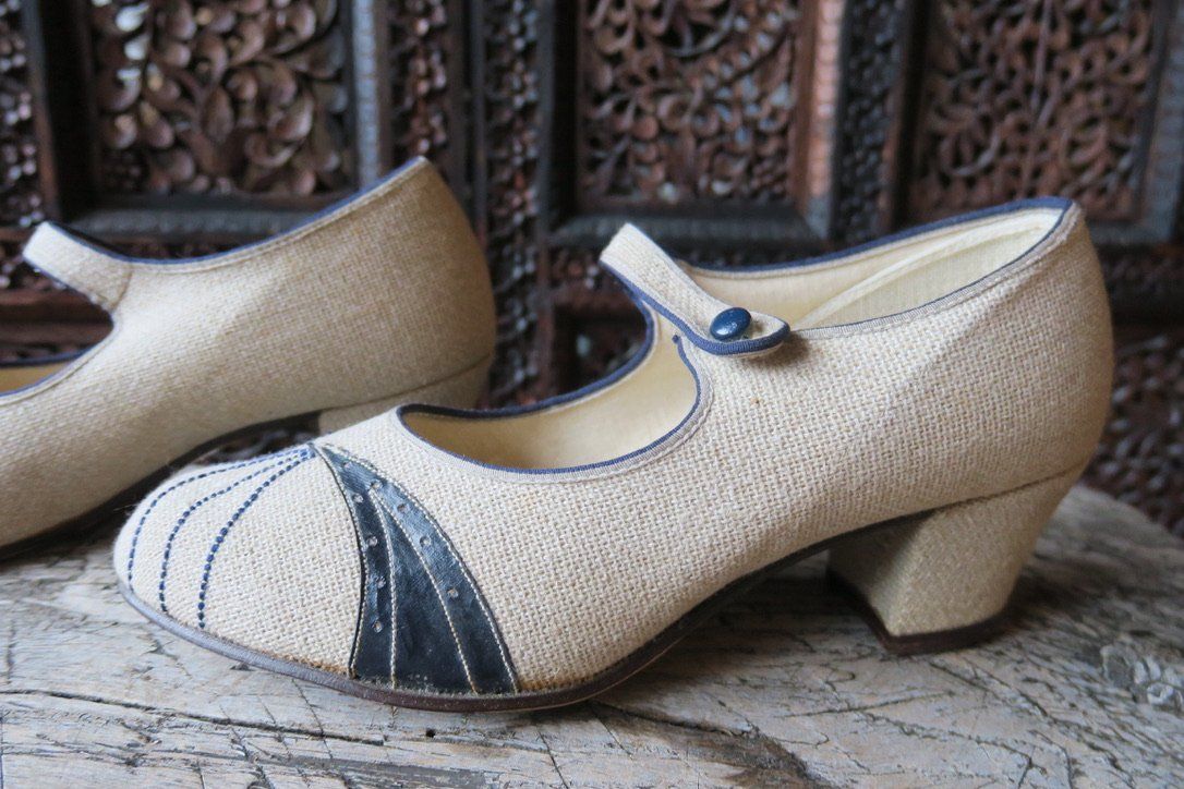 Scarpe da donna: vintage Leinenpumps Grösse 37, antike Kleidung – Nuovo (secondo la descrizione) da Schwanden i. E. venduto da luvia01 1