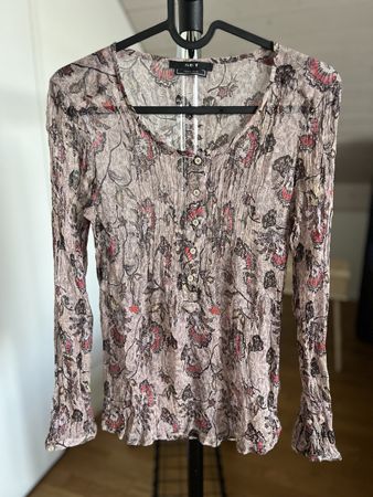 SET Seidenbluse Gr.XS, Herbst Look mit Blumenmuster💐