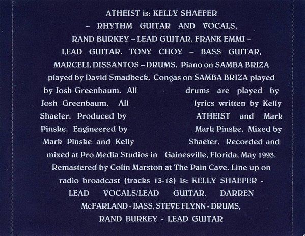 CD: Atheist – Elements - Vergriffen - c – Usato da Brittnau venduto da Zibu 4