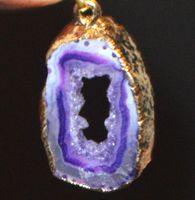 Anhänger L-8276 – Druzy Achat ca.26x16mm