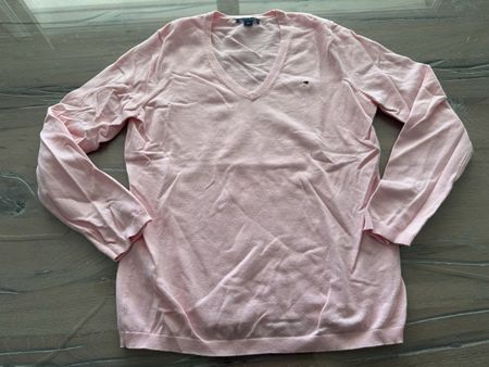 Tommy Hilfiger Pullover V-Ausschnitt rosa Grösse M🎀