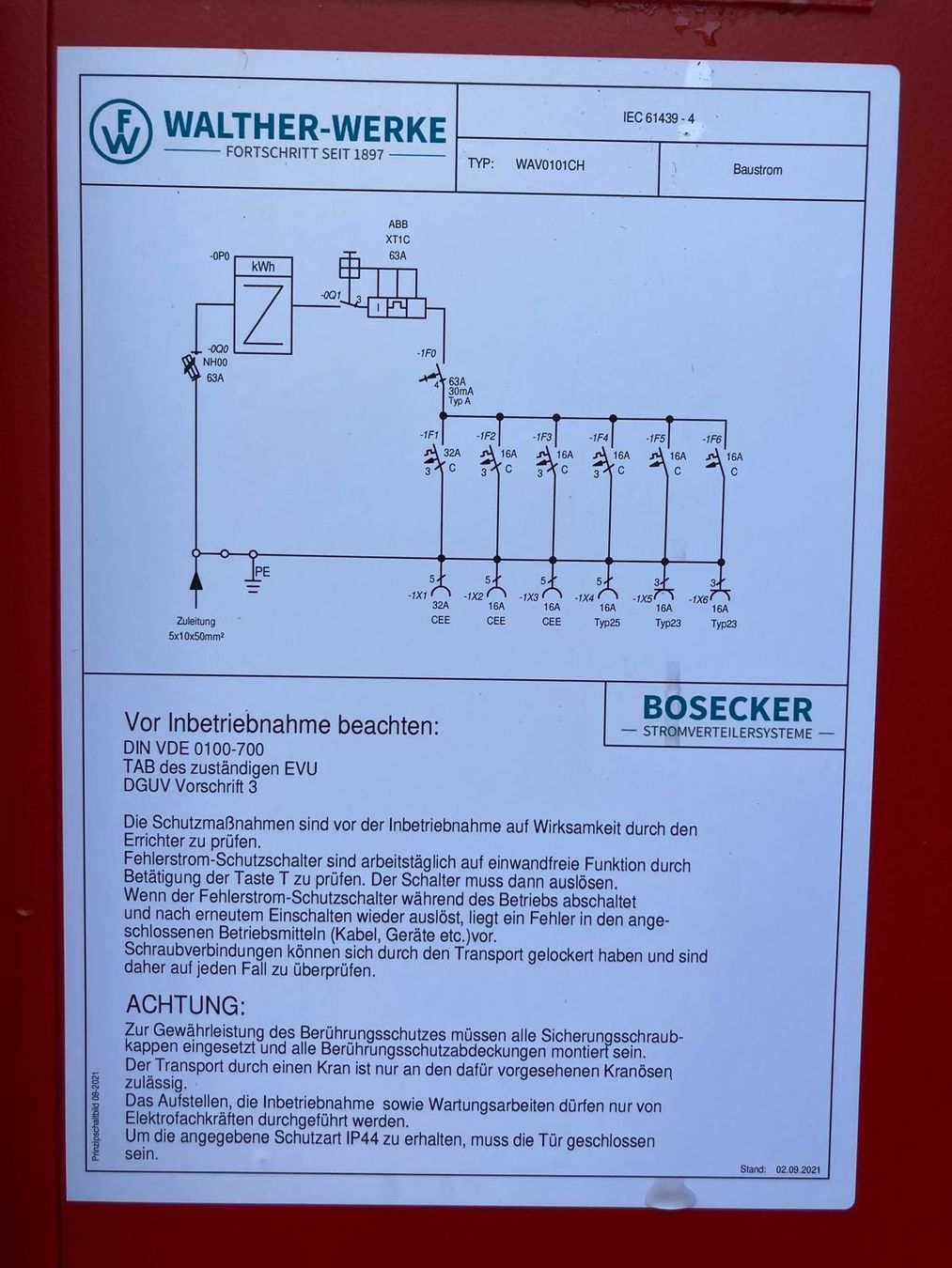 Elettrotecnica: Bau-Stromverteiler, Walther-Werke / Bosecker – Nuovo (secondo la descrizione) da Basel venduto da MeNDaS 1