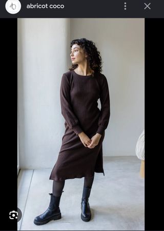 Damen Strickkleid abricot coco, Grösse S, neu