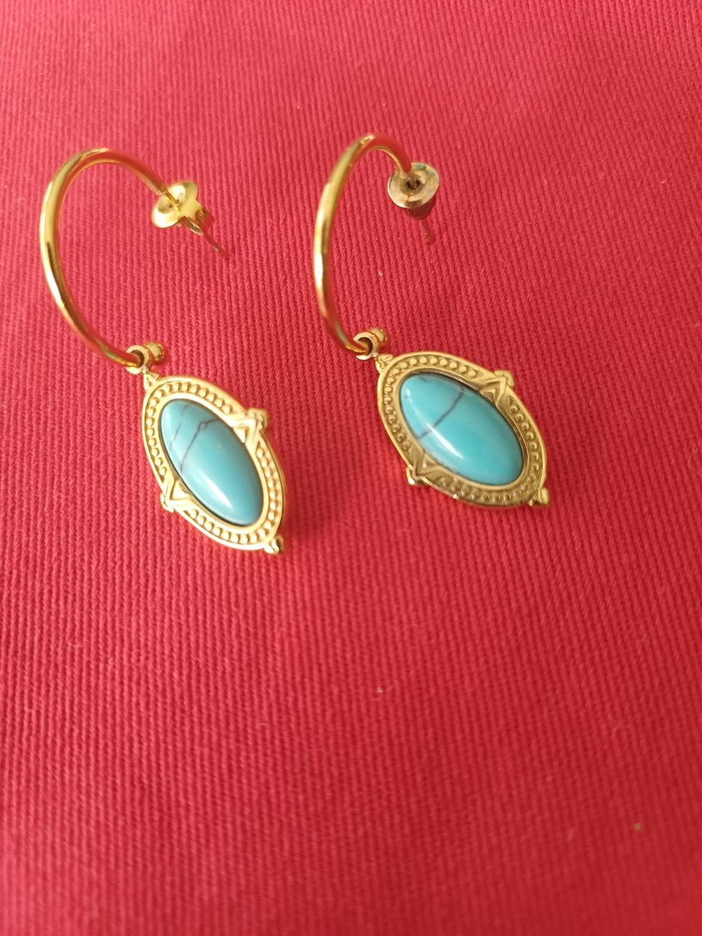 Orecchini pendenti & Orecchini a lobo: boucles d'oreilles avec turquoises – Usato da Collonges venduto da cam_72xf 1