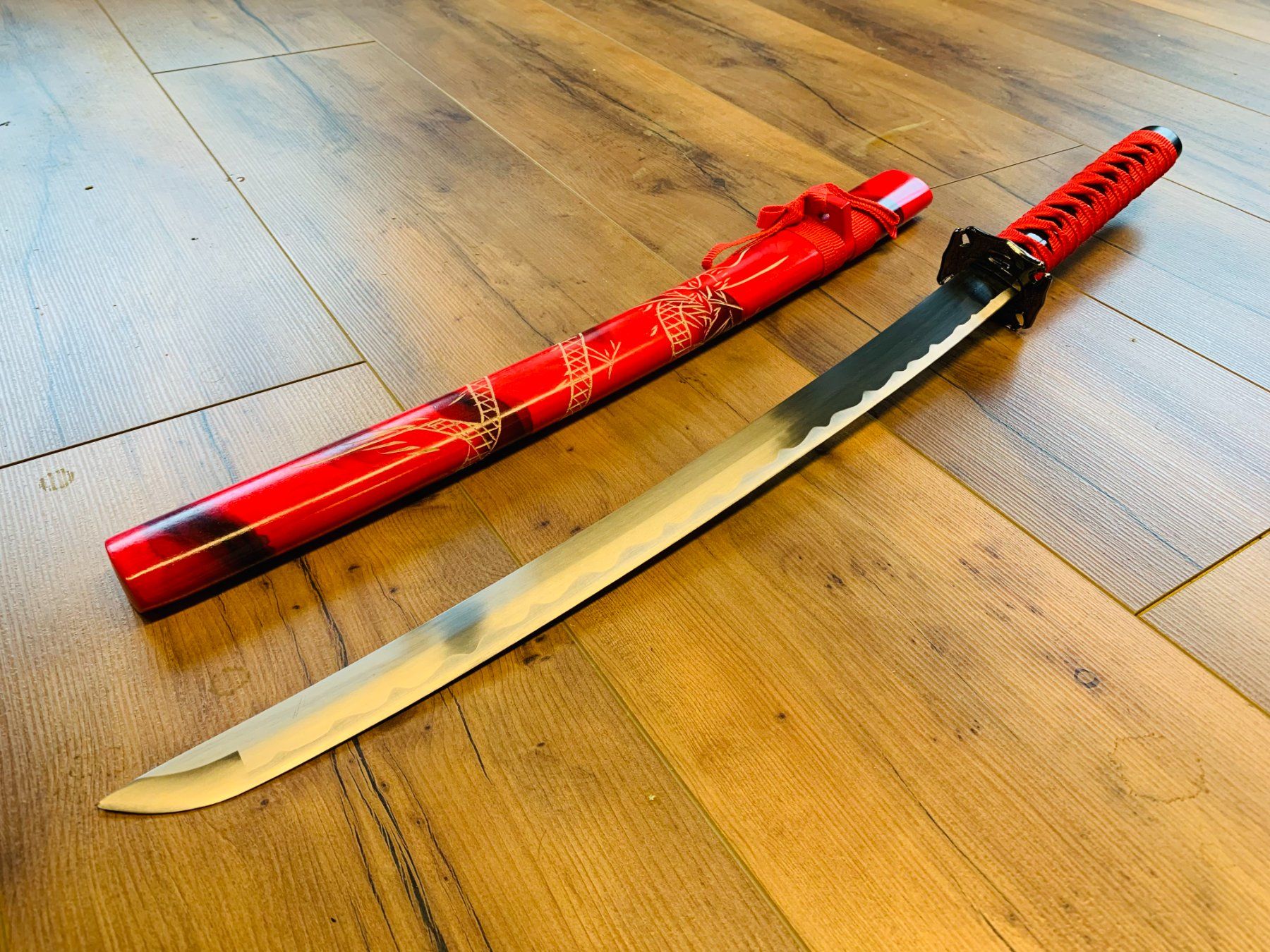 Sonstiges zum Sammeln & Seltenes: Samurai Katana Schwert Tanto 78cm RED – Neu und originalverpackt aus Bergdietikon von shopAgent 2
