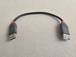 USB A Verlängerungskabel kurz Male to Female Adapter