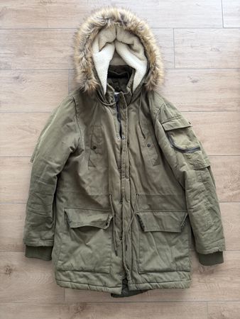Winterjacke von Bershka, Khaki, Grösse XL, Herren