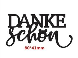 Stanzschablone Nr.211,Schrift, DANKE schön (Sizzix geeignet)