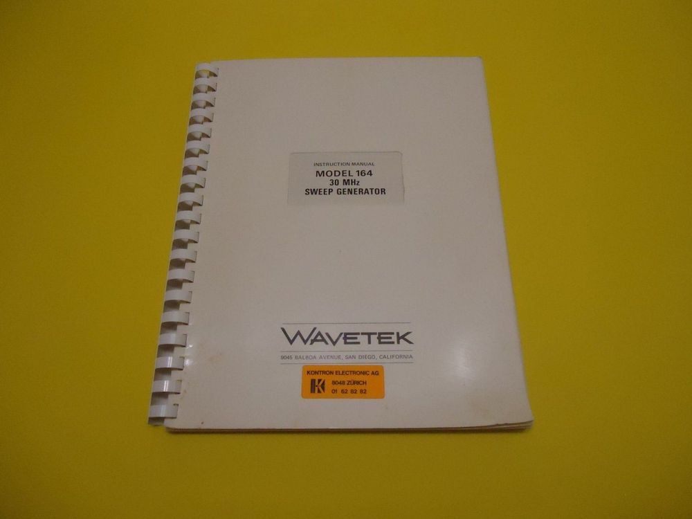 Wavetek 164 Funktionsgenerator Kaufen Auf Ricardo 1599