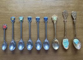 Lot de 9 cuillères de collection vintage - Tchéquie
