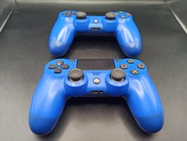 2 x Original Controller Sony PS4 Wireless DualShock 4 BLAU