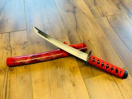 Samurai Katana Schwert Tanto 50cm RED