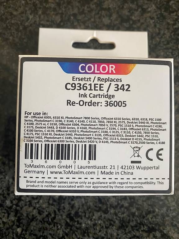 Cartucce per stampanti & toner: Druckerpatrone 342 farbig – Usato da Strengelbach venduto da Luftschutzsoldat