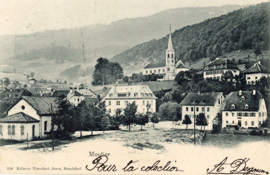 Cartoline postali: Moutier  JU         en  1 9 0 4 – Usato da Brig venduto da Valcards54