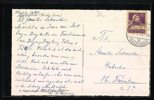 Cartoline postali: AK Langenbruck, Ortsansicht mit Kirche – Usato da Berlin venduto da bartko-reher 1