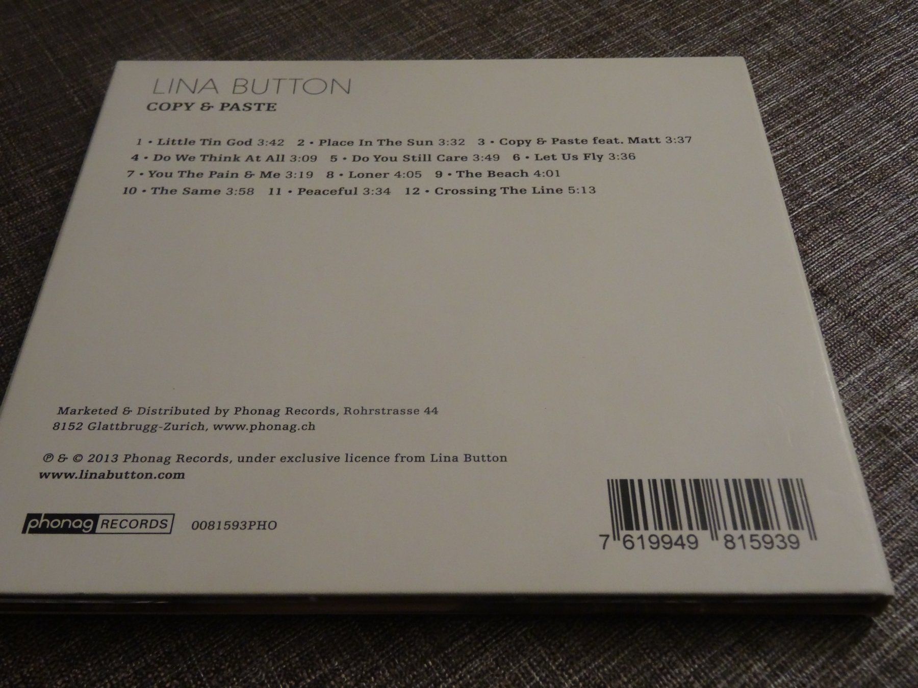 CD: Lina Button - Copy & Paste CD Album – Usato da Olten venduto da Disc-Ausverkauf 1