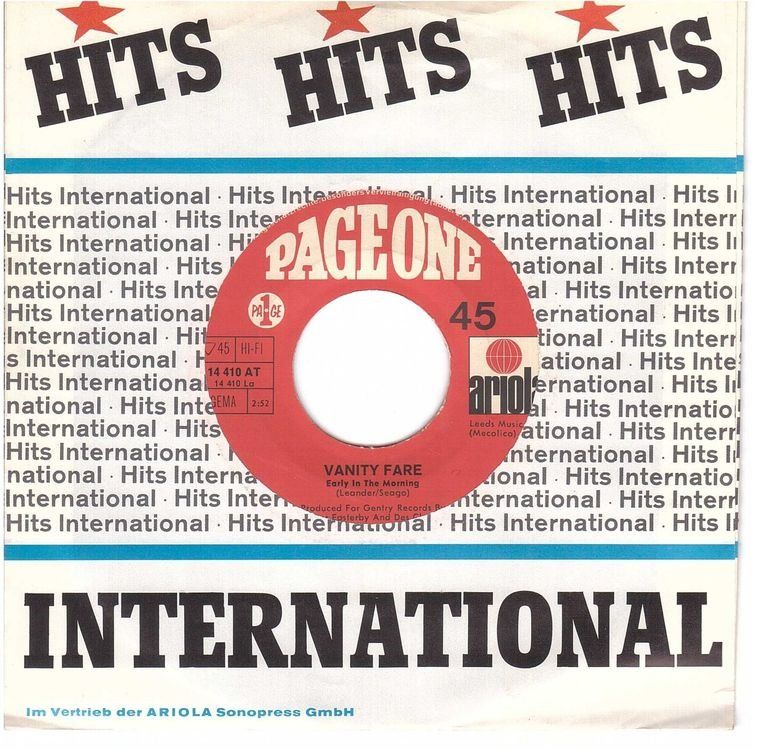 Schallplatten: Vanity Fare  --  Early in the morning  Single7 – Gebraucht aus Rheinau von thespecials