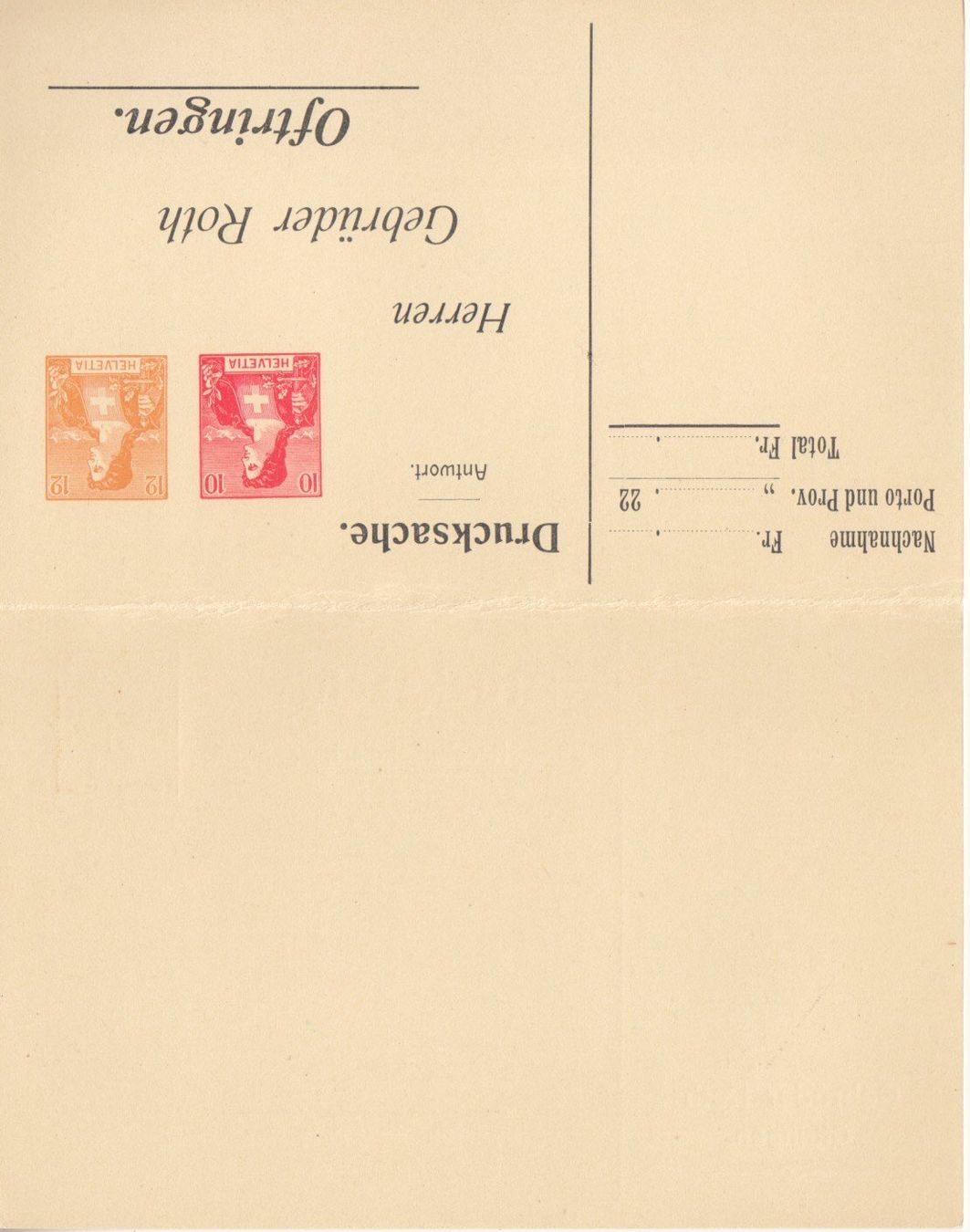 Alle Briefmarken: SGK PPK 275 Roth Oftringen – Gebraucht aus Bürglen TG von StampGraf 1