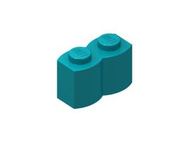 LEGO - 50x Dark Turquoise Brick Log Profile - 30136 - NEW