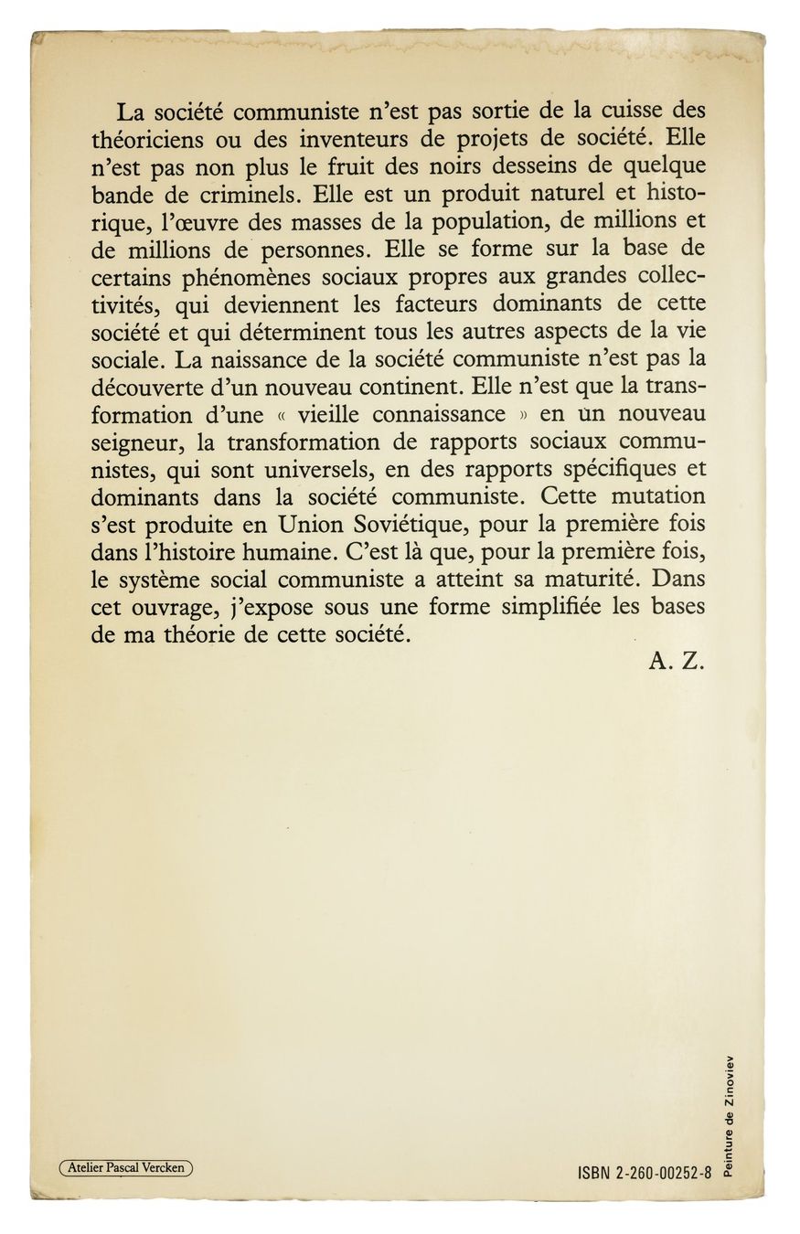 Libri: LE COMMUNISME COMME RÉALITÉ "Alexandre Zinoviev" - 1981 – Usato da Onex venduto da Lagorel 1