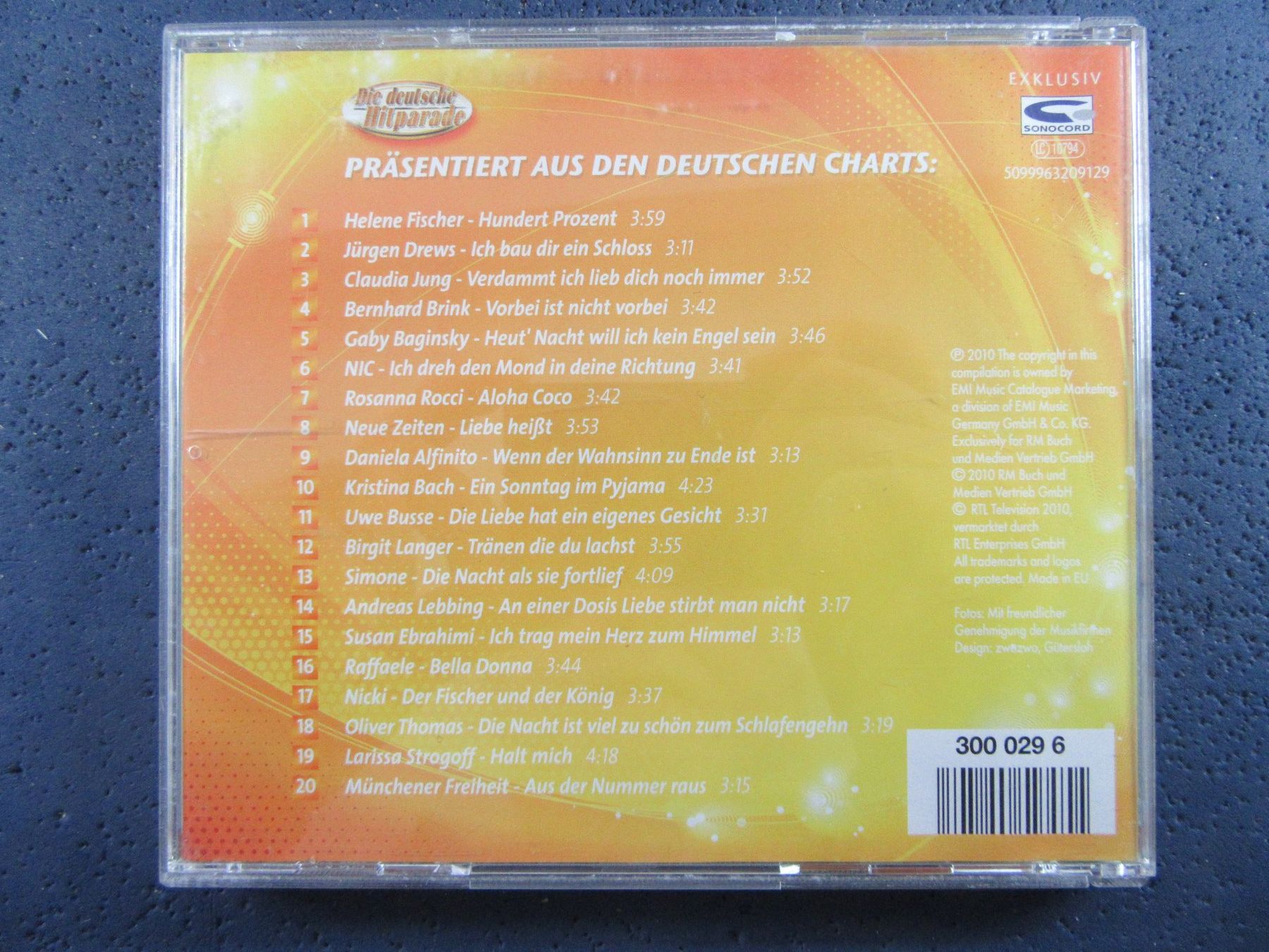 CD: TOP 20 AUS DEN DEUTSCHEN CHARTS 3/2010 CD – Usato da Ettingen venduto da Hausi4711 2