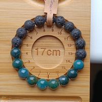 Lava-Moosachat Armband Mineralien Stein