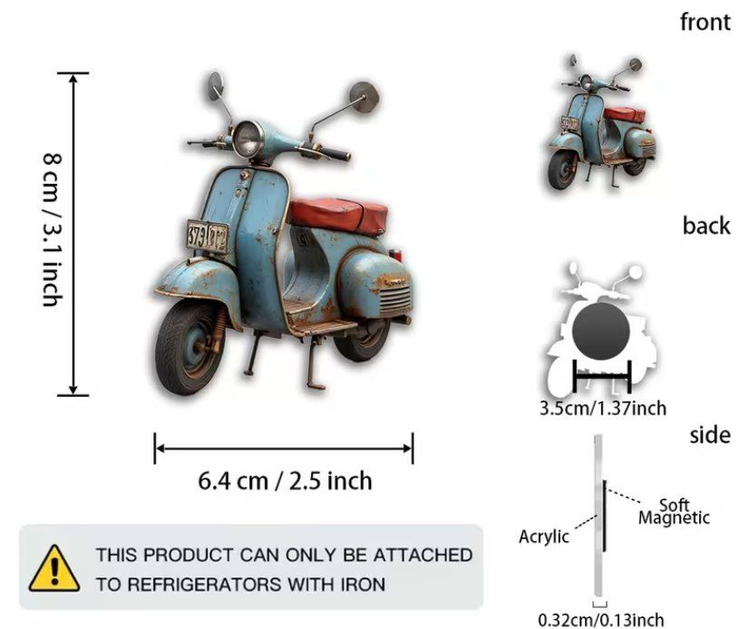 Magnete: Vespa Magnet Retro – Neu und originalverpackt aus Gerlafingen von Tsuru 2