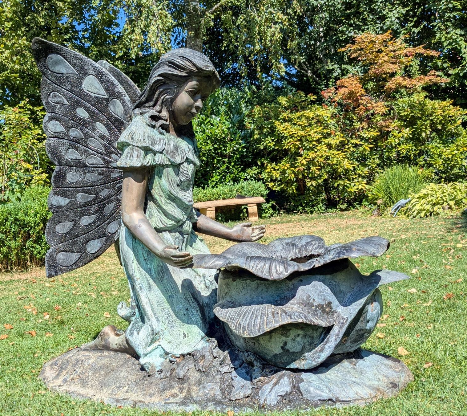 Stagni & Fontane ornamentali: Bronze Brunnen Engel Figur – Usato da Giffers venduto da agu25 3