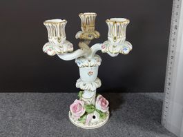 Herend Handpainted Porzellan Kerzenständer / 3 Armig 