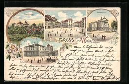 Litho Winterthur, Markt, Die Kyburg, Sta