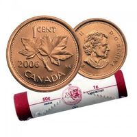 Kanada 1 Cent Original Roll 2006 Stgl