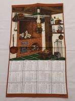 VINTAGE ALBA Stoffkalender 1977 Backstein-Küchenofen NEU!