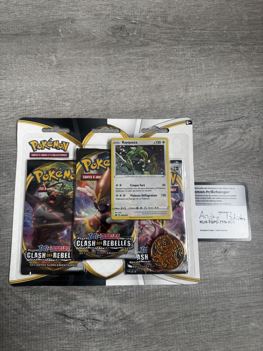Pokémon Carte collezionabili: Tripack Pokémon Clash des Rebelles Fr – Nuovo e nell'imballaggio originale da Bevilard venduto da Andre.batista19