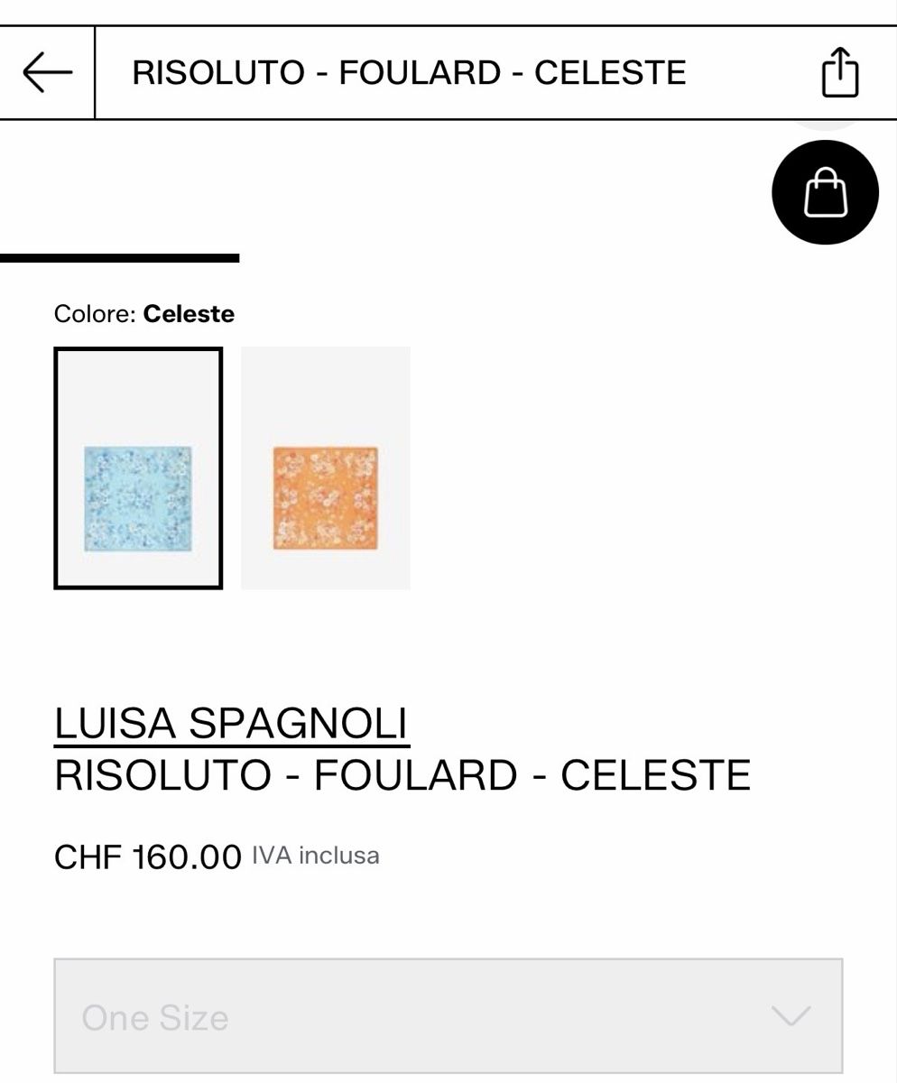 Foulard & Sciarpe: Foulard in seta Luisa spagnoli  – Nuovo e nell'imballaggio originale da Gravesano venduto da mer_xc6b 3