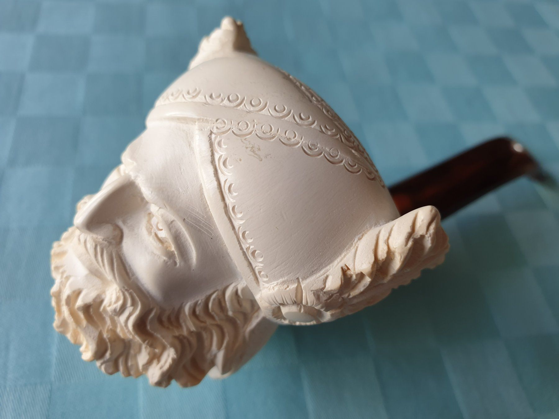 Tabakpfeifen & Zubehör: Meerschaumpfeife handgeschnitzt Krieger Helm Pfeife alt – Gebraucht aus Mörschwil von spirspi 1
