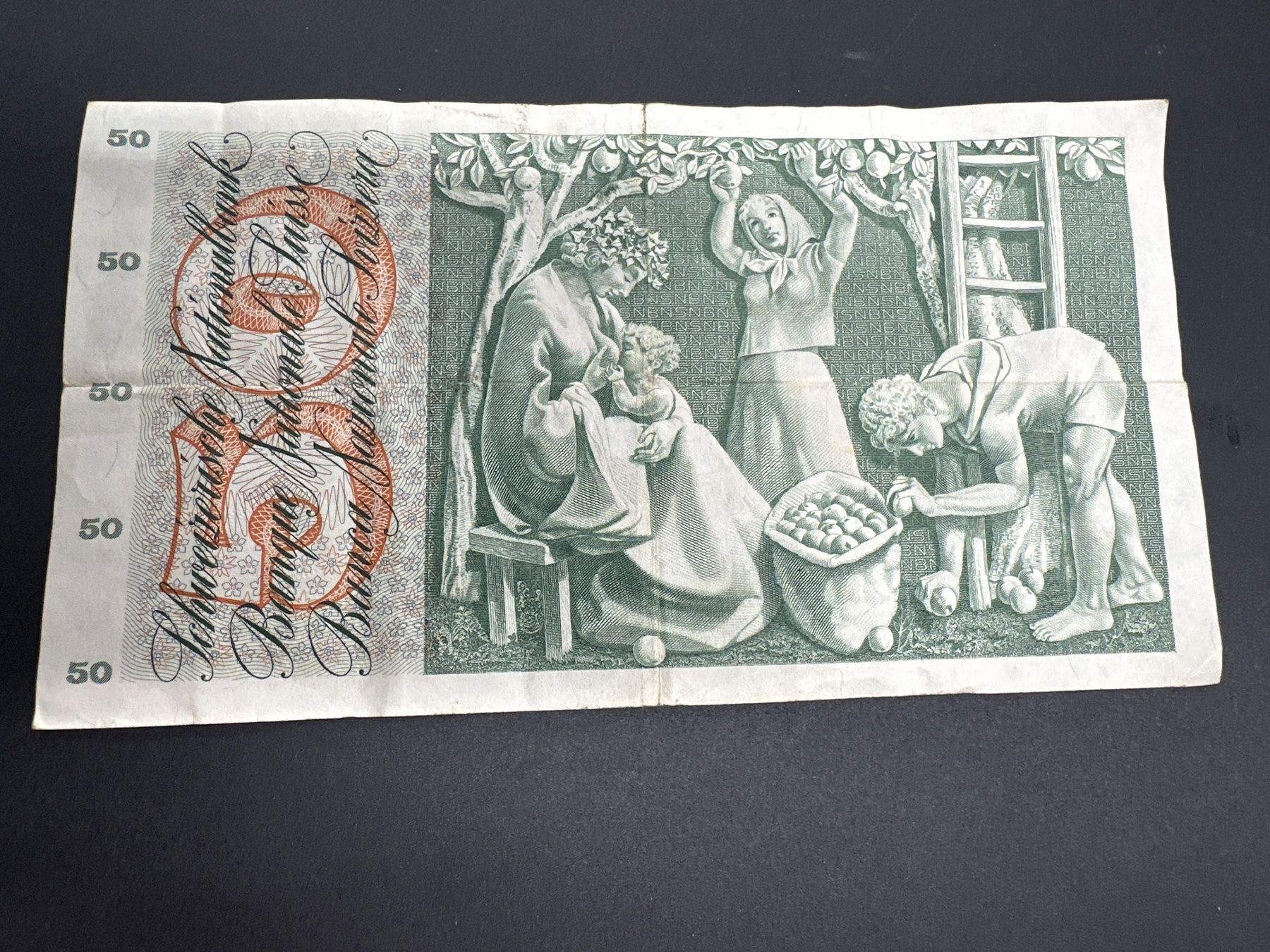 Banconote: 50 Fr.-Note Schweiz 1967 – Usato da Herisau venduto da herau 1
