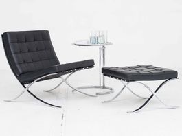 Knoll Barcelona Sessel & Ottoman - Ludwig Mies van der Rohe