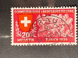 Schweiz 1939 Landi 20 d Vollstempel AARAU 1 14.XI.39